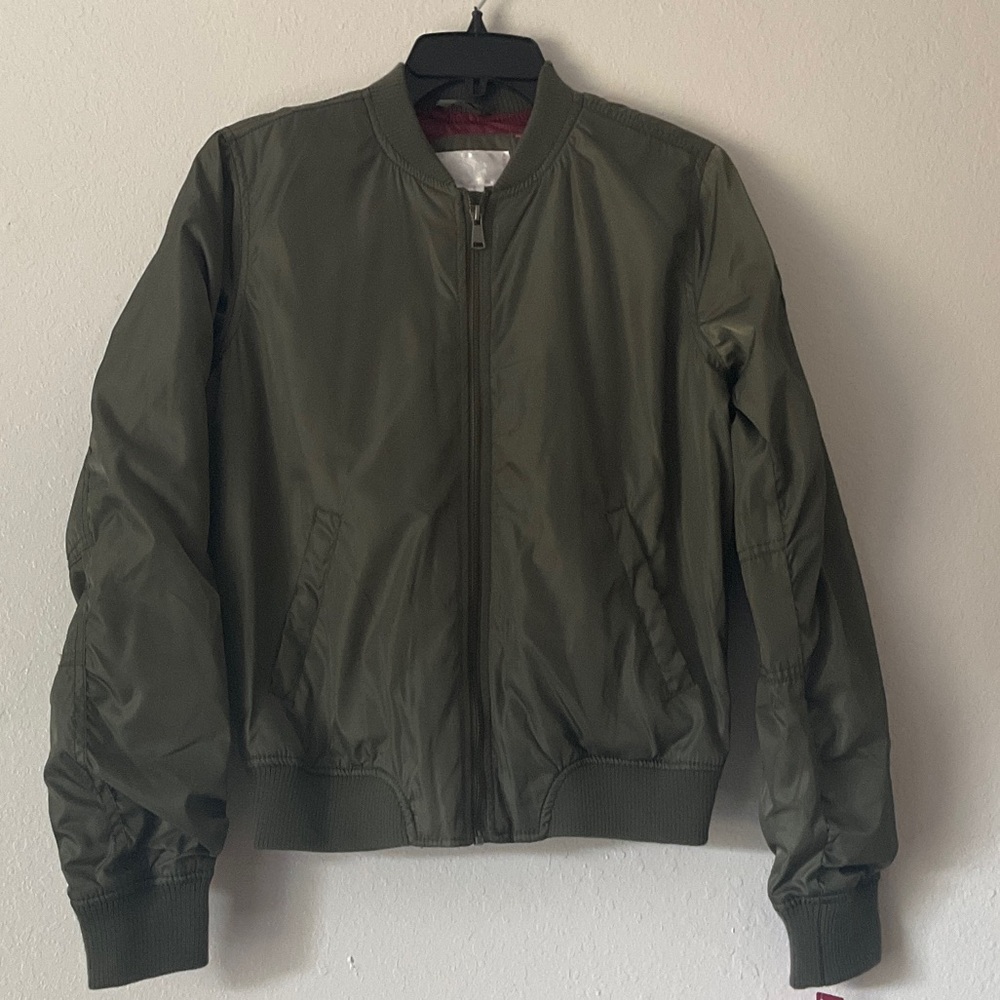 Xhilaration Olive Green Women's Bomber Jacket size S NWT